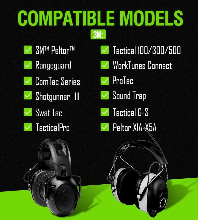 Hocazor Upgraded Replacement Foam Ear Cushions for 3M and Peltor 100/300 Series Earmuffs - Image 3